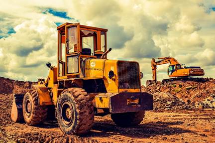 Heavy off-road equipment operating in a mine, powered by dyed diesel and supported through bulk fuel delivery in Lancaster, PA.