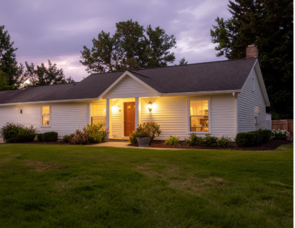 A cozy residential scene showing a home that is energized from propane, with Central Penn Propane providing reliable and efficient energy service.