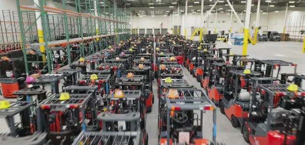 Warehouse full of off-road diesel Lebanon County machinery ready for winter operations.